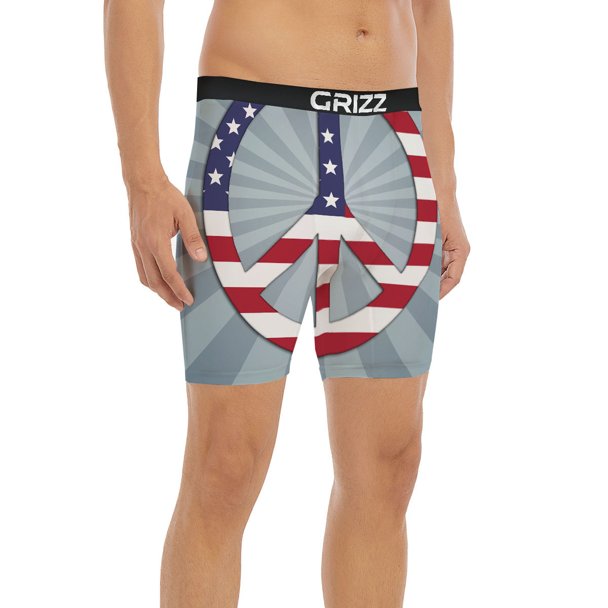 American Peace Flag Print Boxer Briefs-grizzshop