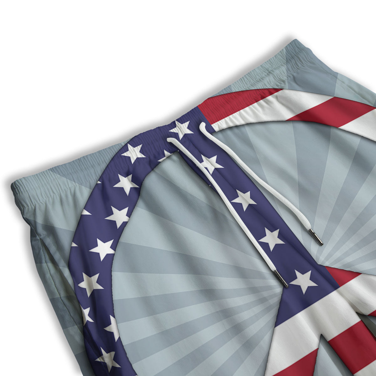 American Peace Flag Print Men's Athletic Shorts