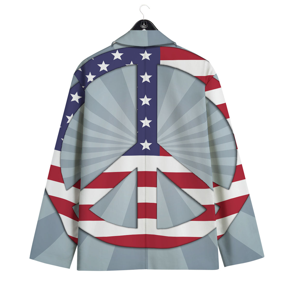 American Peace Flag Print Men's Sport Coat-grizzshop
