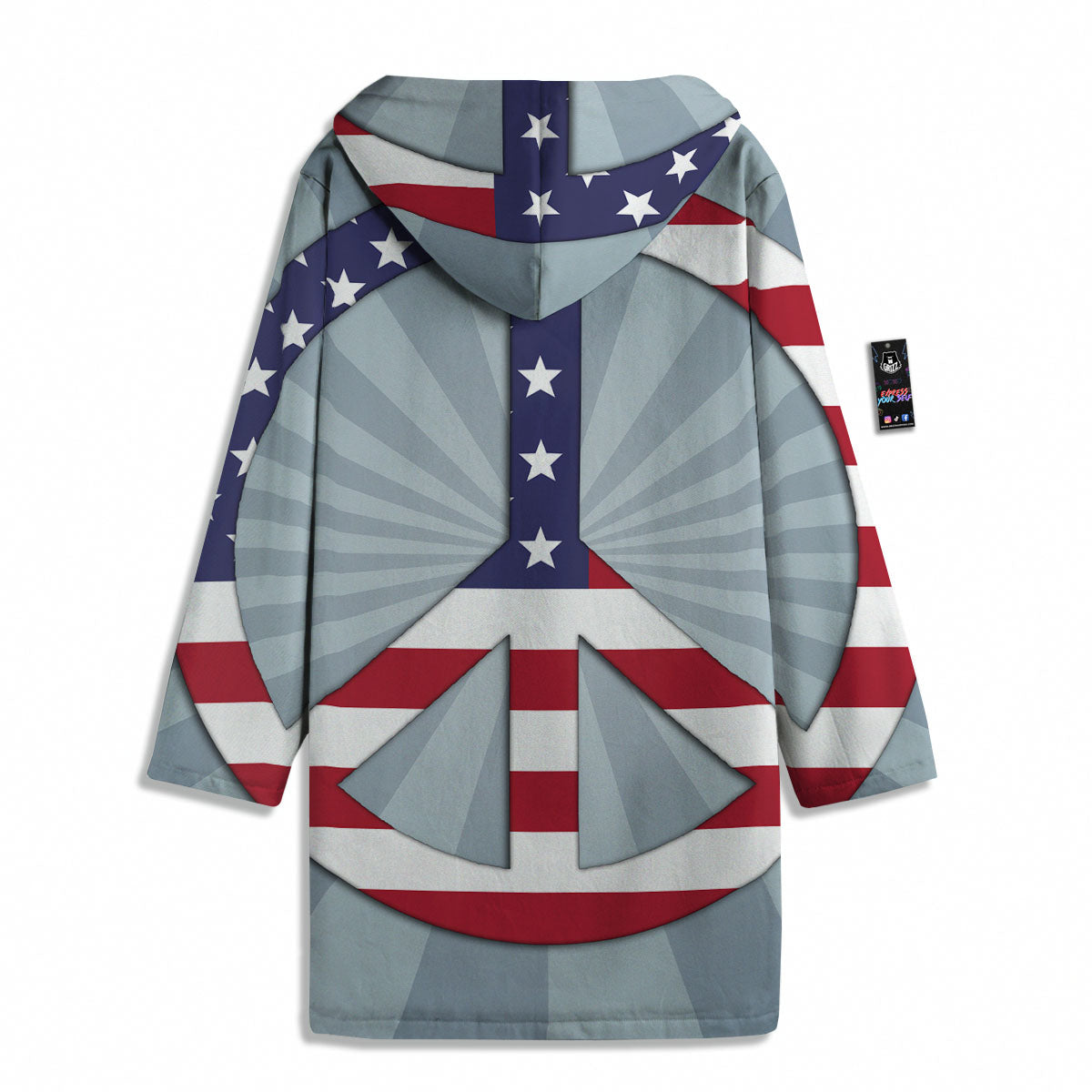 American Peace Flag Print Men's Windbreaker Jacket-grizzshop