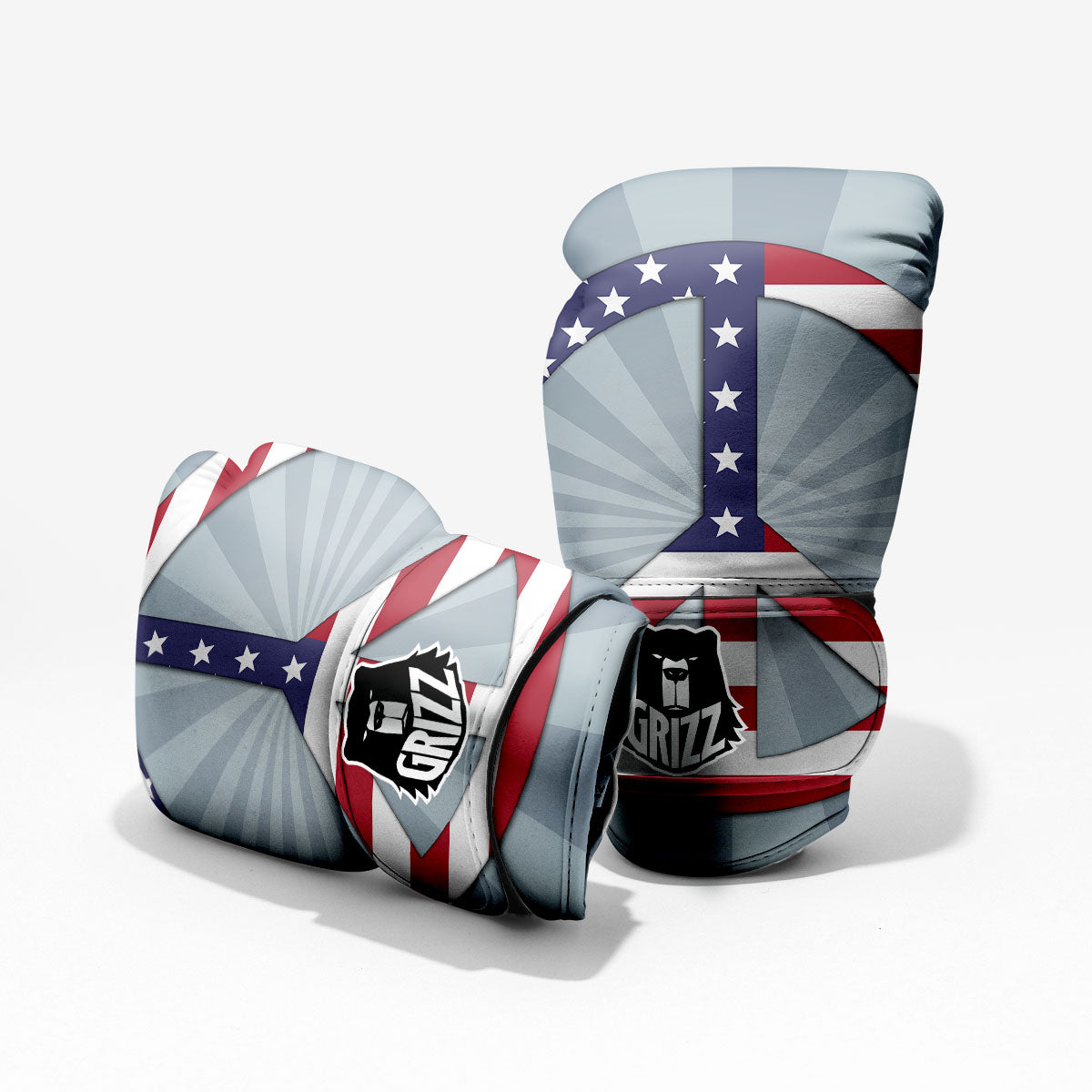 American Peace Flag Print Pro Boxing Glove