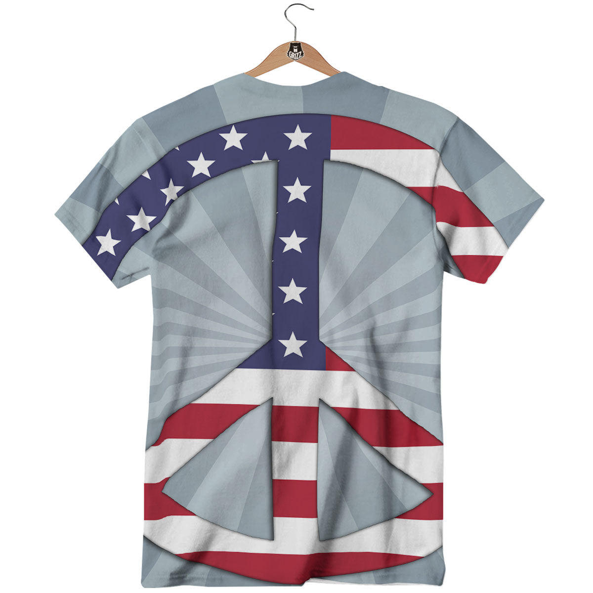 American Peace Flag Print T-Shirt-grizzshop