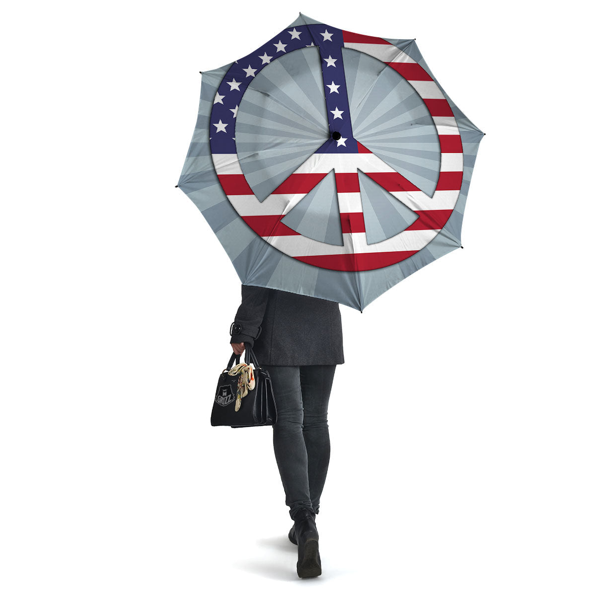 American Peace Flag Print Umbrella-grizzshop