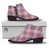 American Plaid 4th of July Print Ankle Boots-grizzshop
