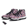 American Plaid 4th of July Print Black Bball Shoes-grizzshop