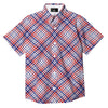 American Plaid 4th of July Print Button Up Shirt-grizzshop