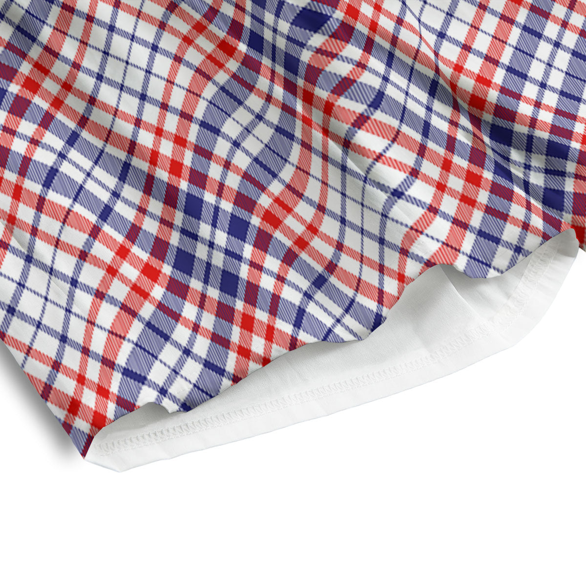 American Plaid 4th of July Print Men's Athletic Shorts