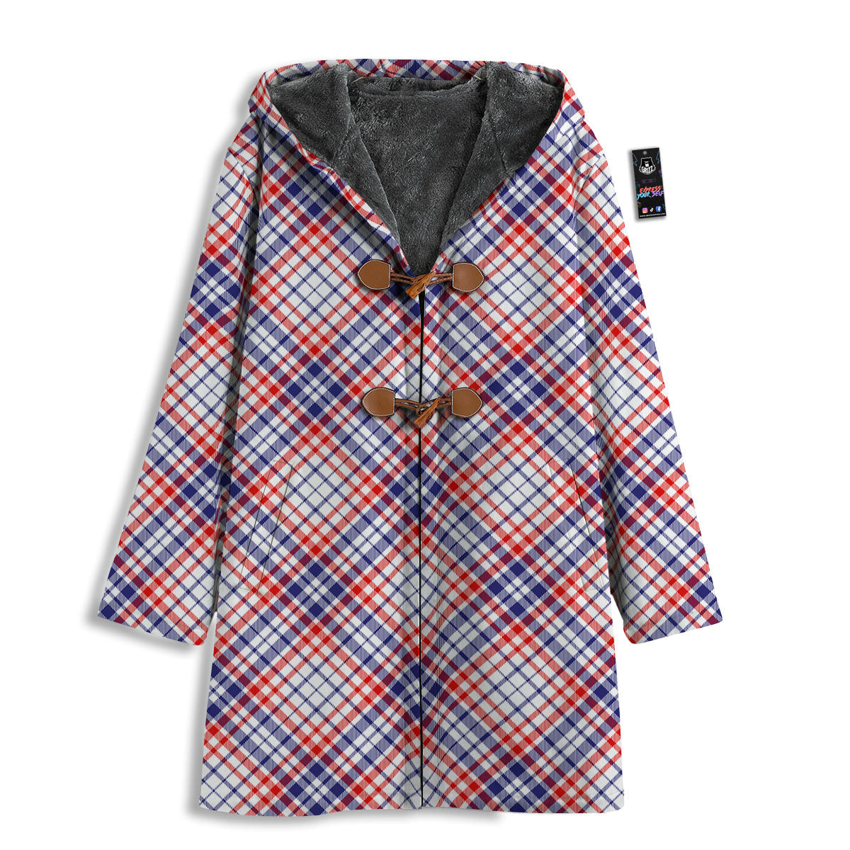 American Plaid 4th of July Print Men's Windbreaker Jacket-grizzshop