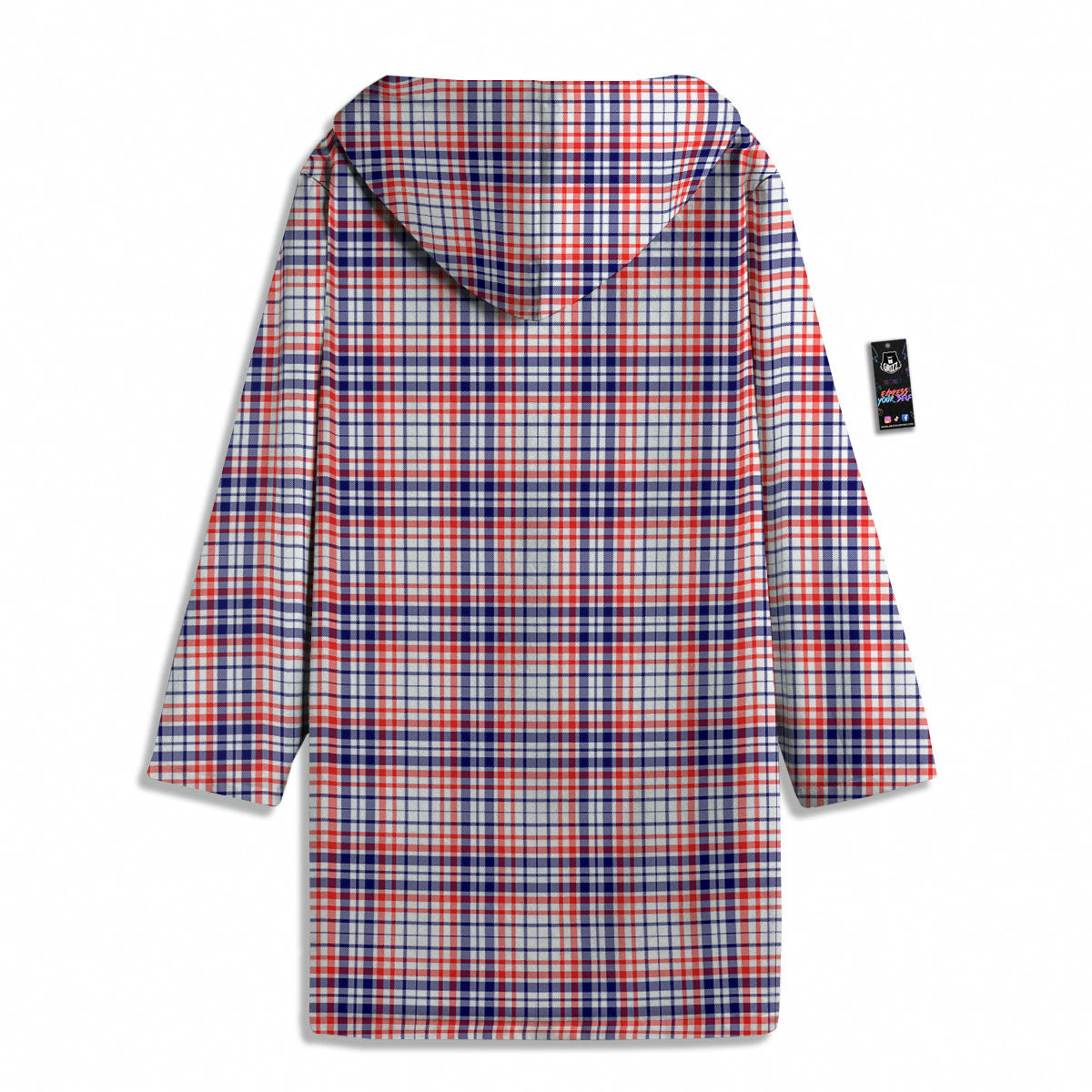 American Plaid Fourth of July Print Men's Windbreaker Jacket-grizzshop