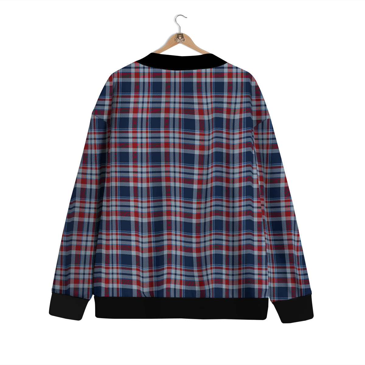 American Plaid Print Pattern Cardigan-grizzshop