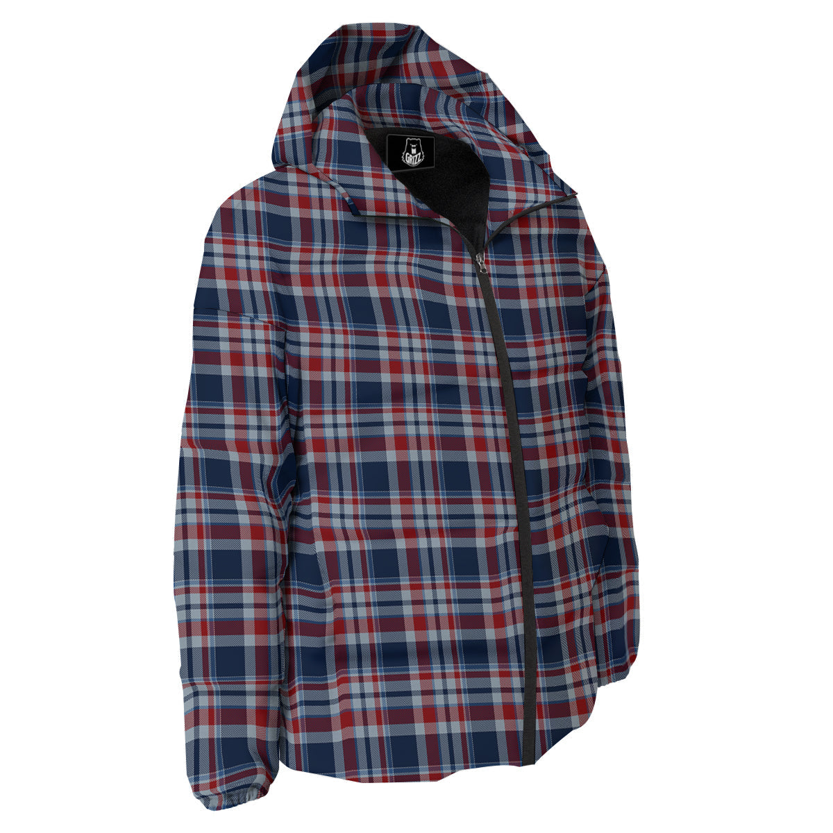 American Plaid Print Pattern Down Jacket-grizzshop