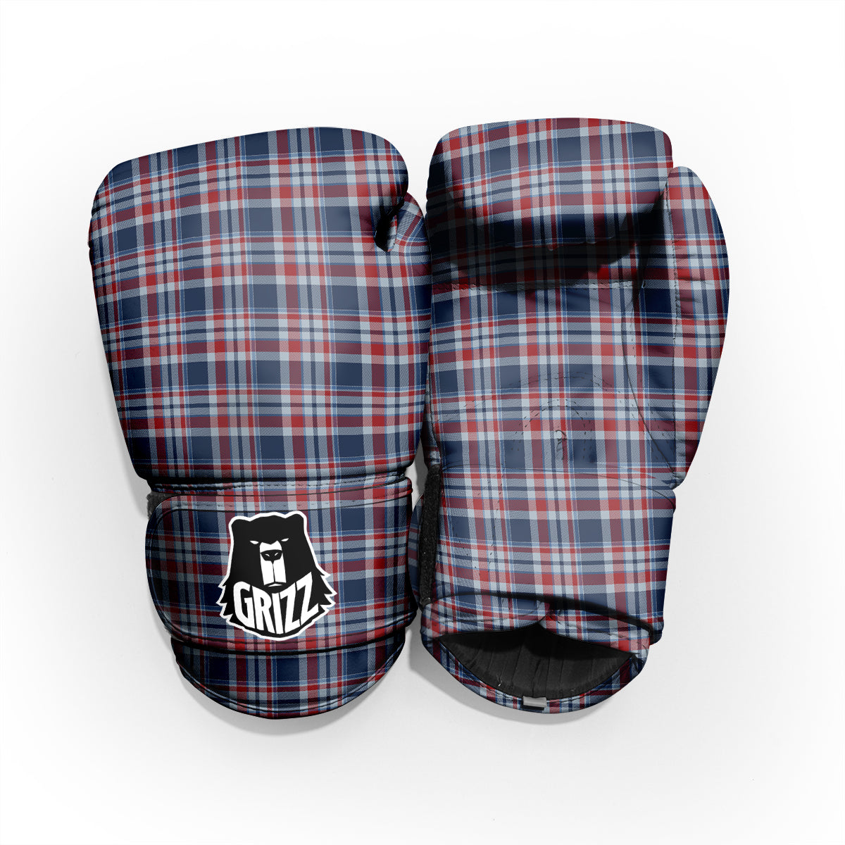 American Plaid Print Pattern Pro Boxing Glove