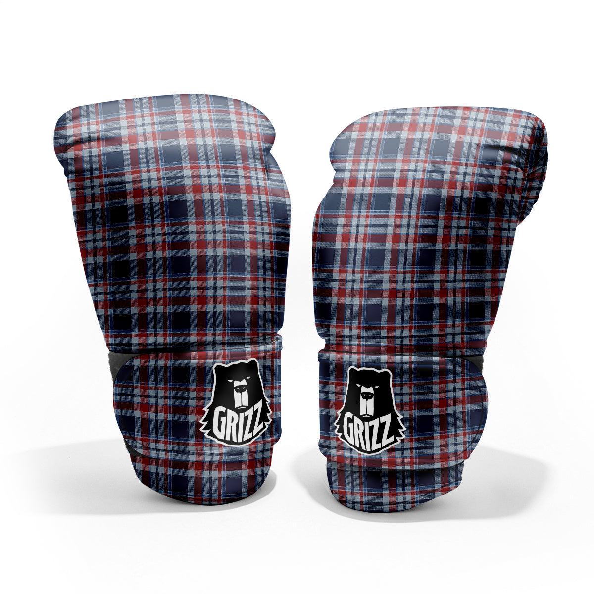 American Plaid Print Pattern Pro Boxing Glove