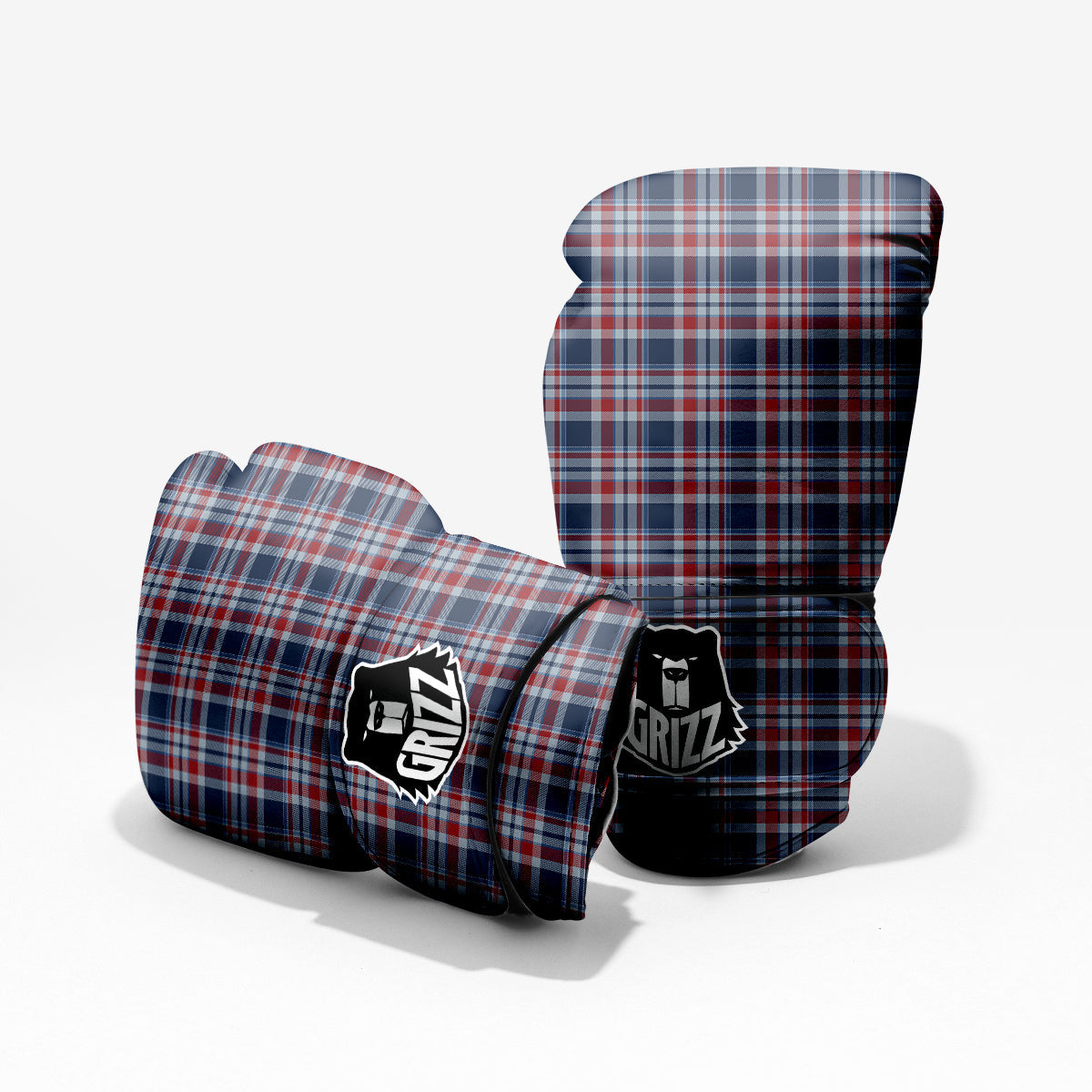 American Plaid Print Pattern Pro Boxing Glove