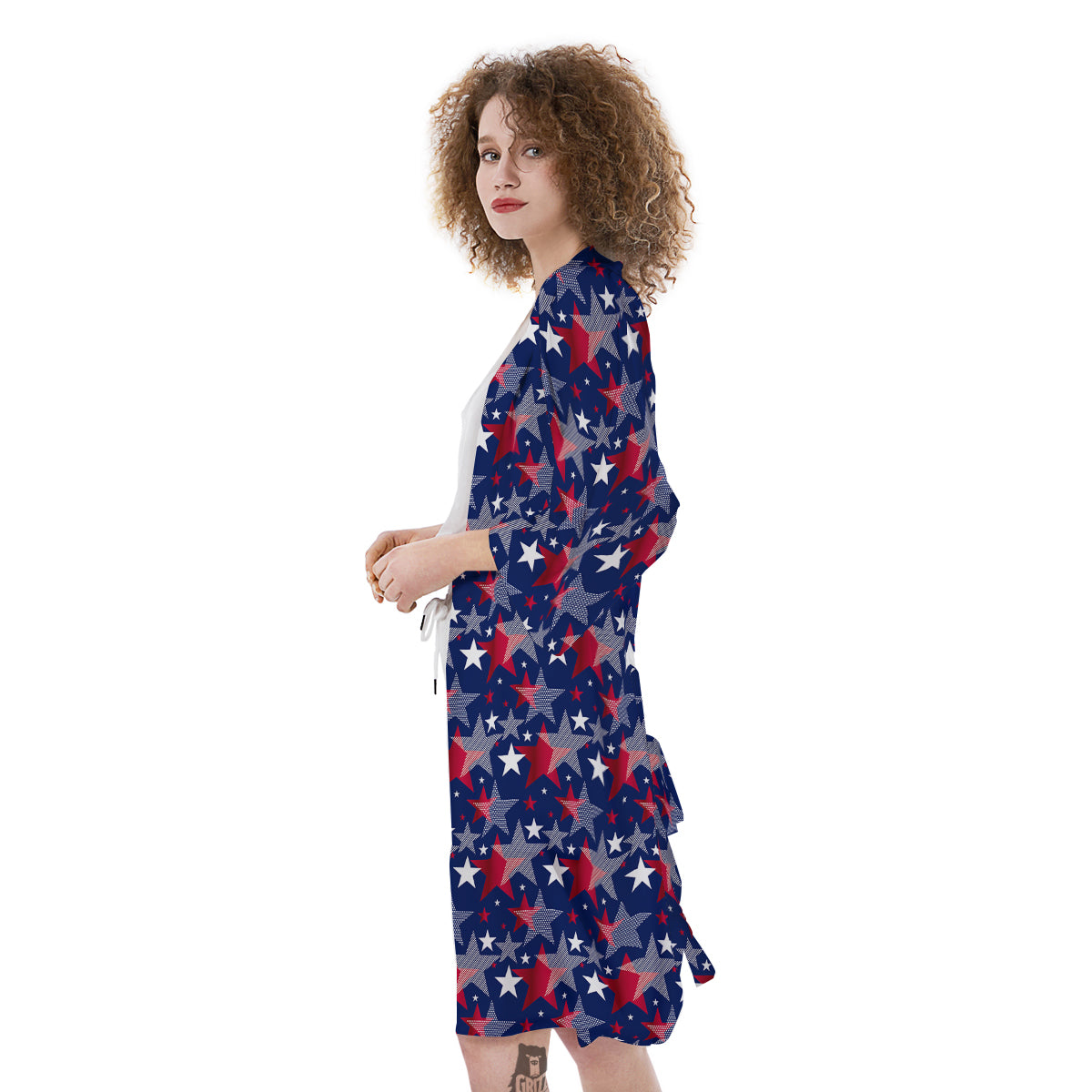 American Star 4th of July Print Pattern Kimono-grizzshop