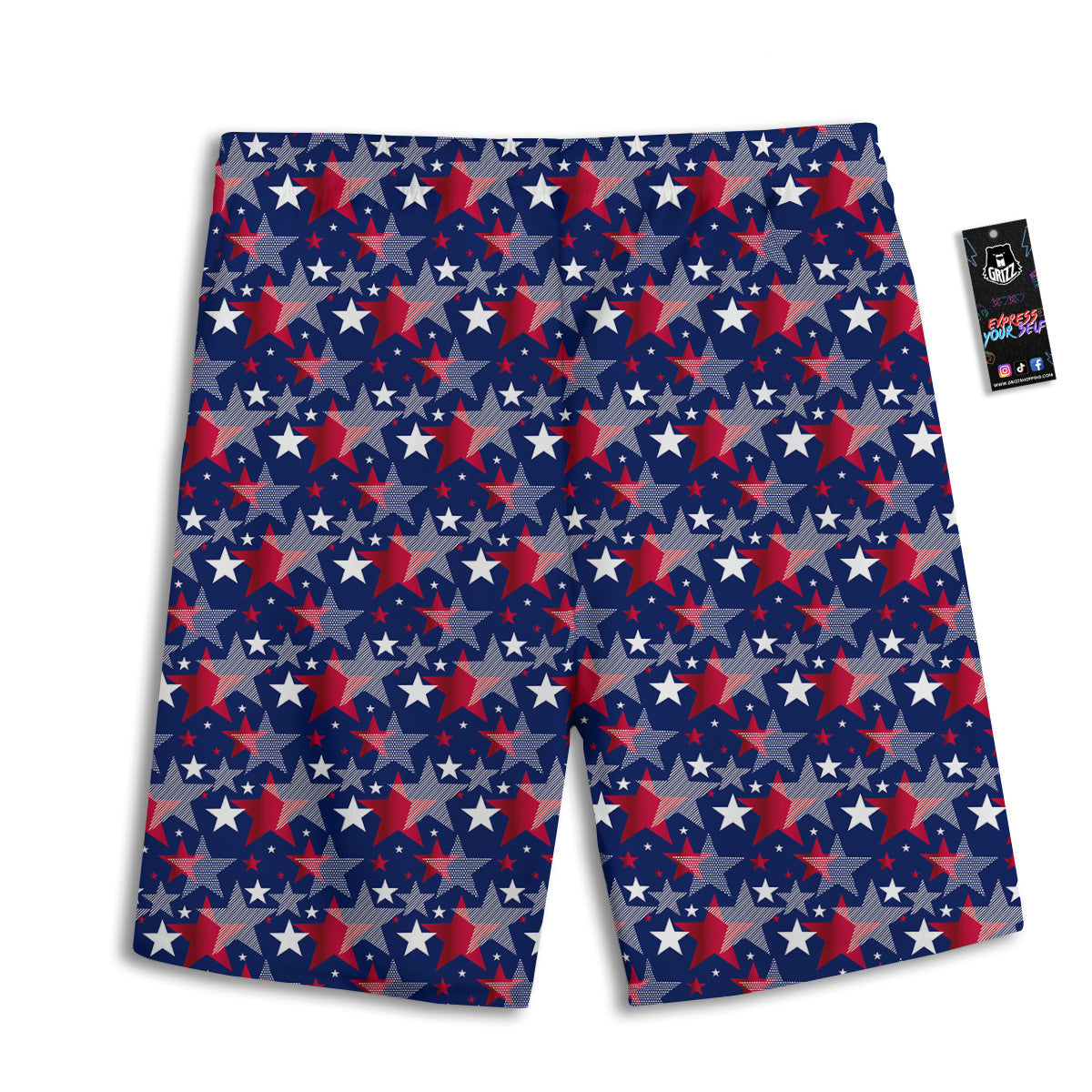 American Star 4th of July Print Pattern Men's Athletic Shorts