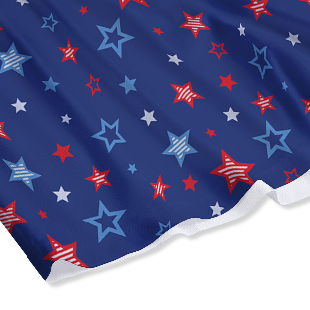 American Star Blue And Red Print Pattern Mesh Shorts