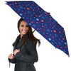 American Star Blue And Red Print Pattern Umbrella-grizzshop