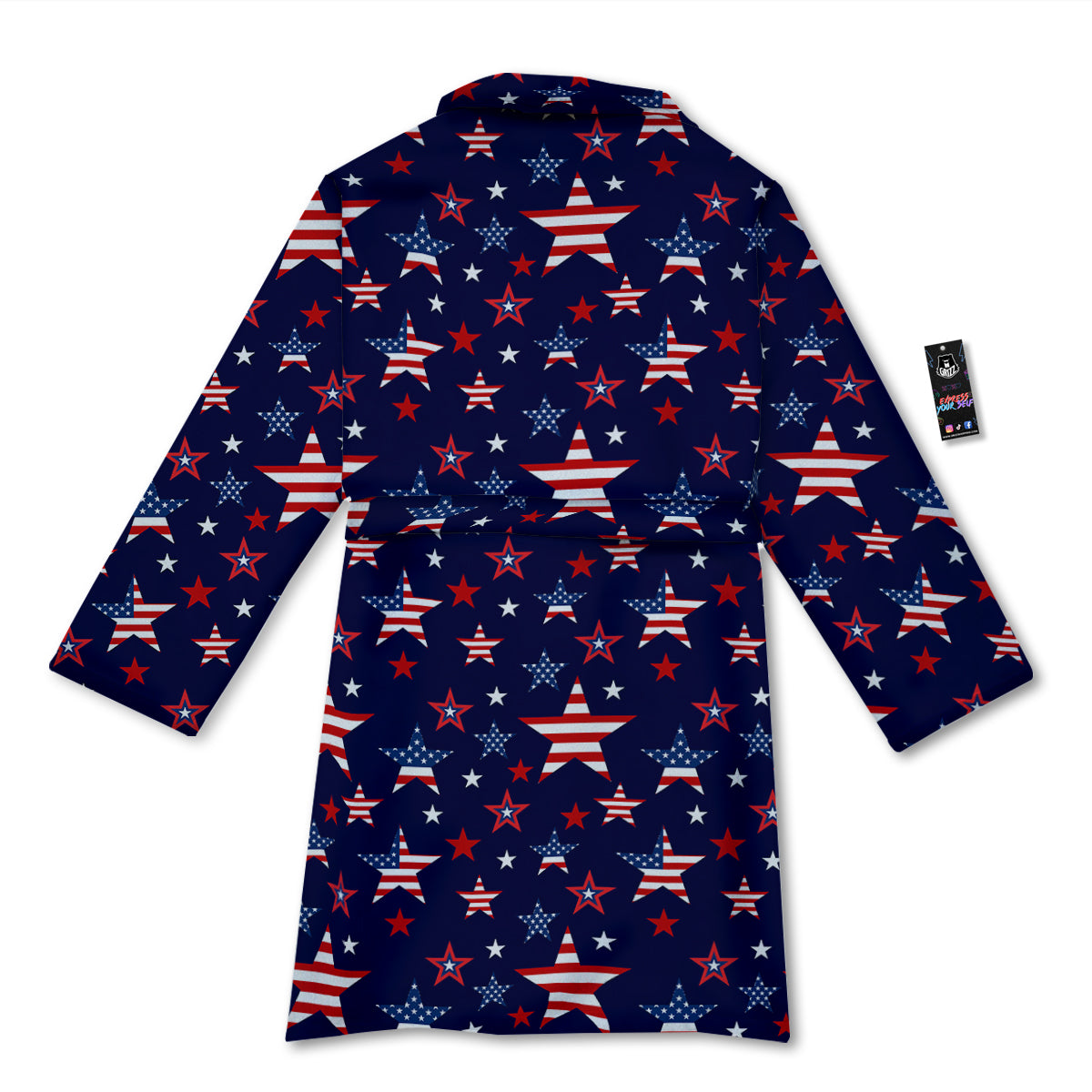 American Star Print Pattern Bathrobe-grizzshop