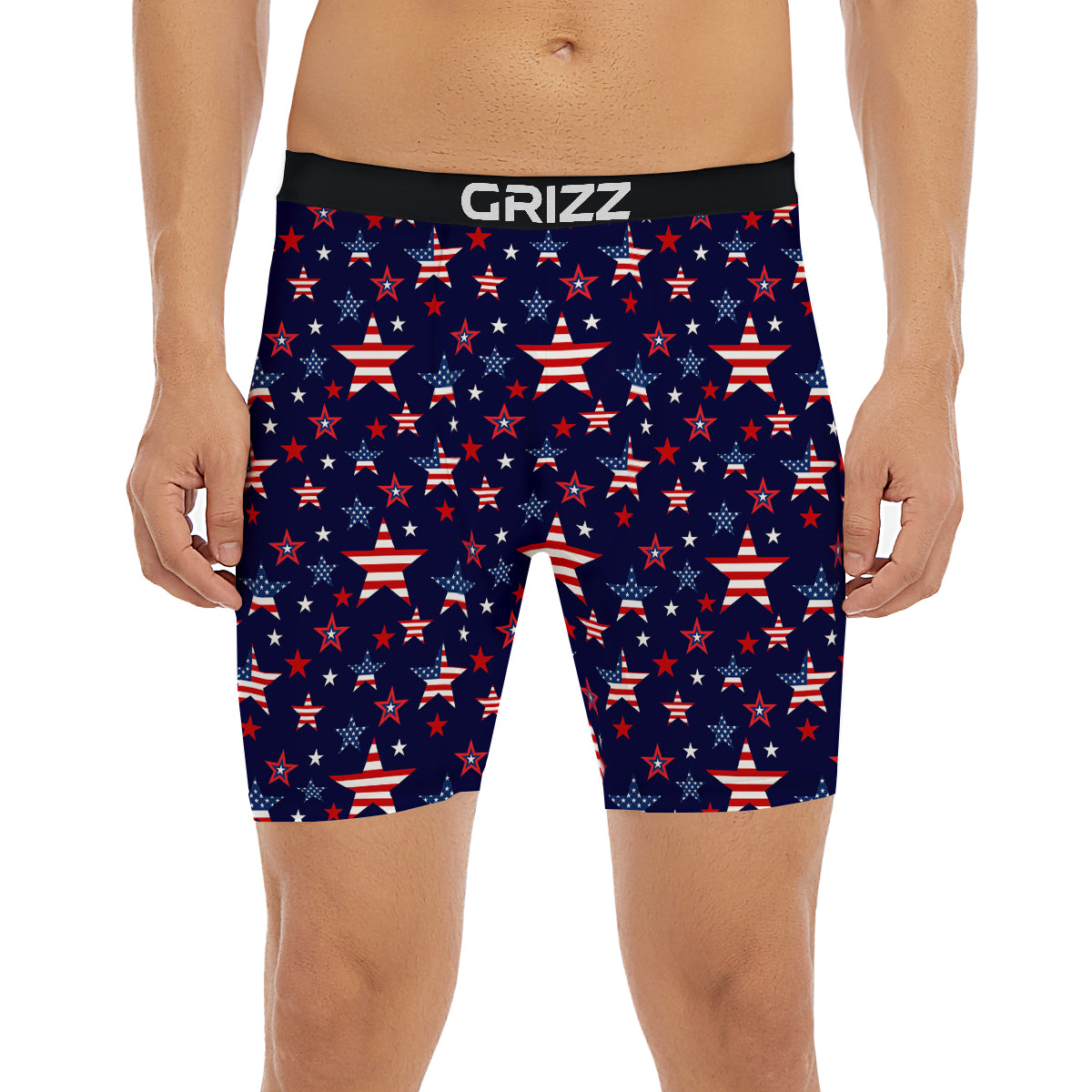 American Star Print Pattern Boxer Briefs-grizzshop