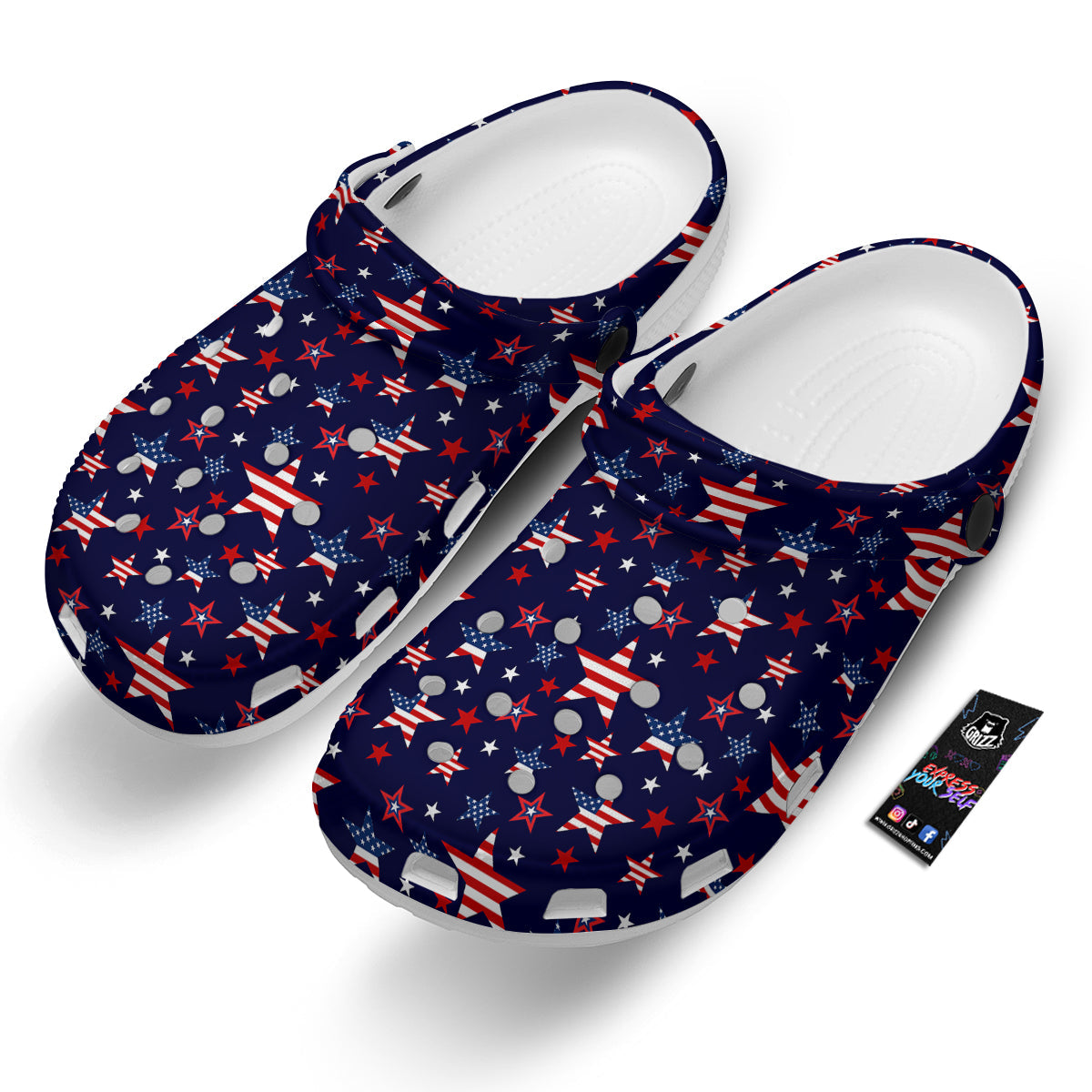 American Star Print Pattern Clog-grizzshop