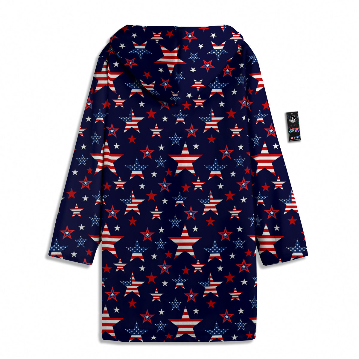 American Star Print Pattern Men's Windbreaker Jacket-grizzshop
