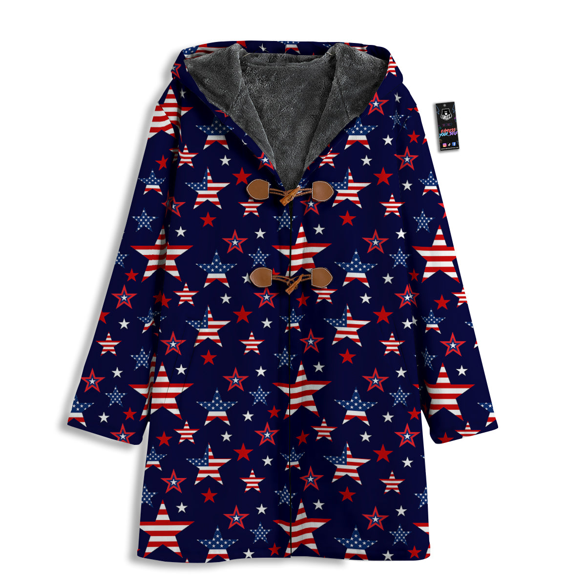 American Star Print Pattern Men's Windbreaker Jacket-grizzshop