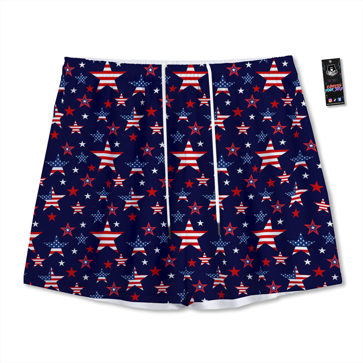 Bamboo And Cute Panda Print Pattern Mesh Shorts