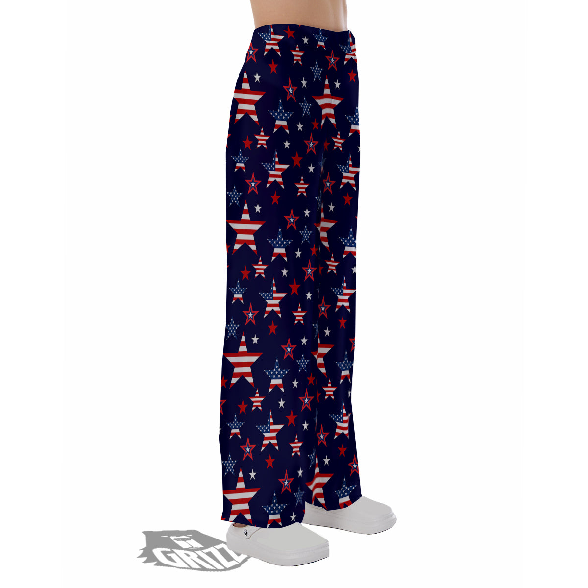 American Star Print Pattern Pajama Pants-grizzshop