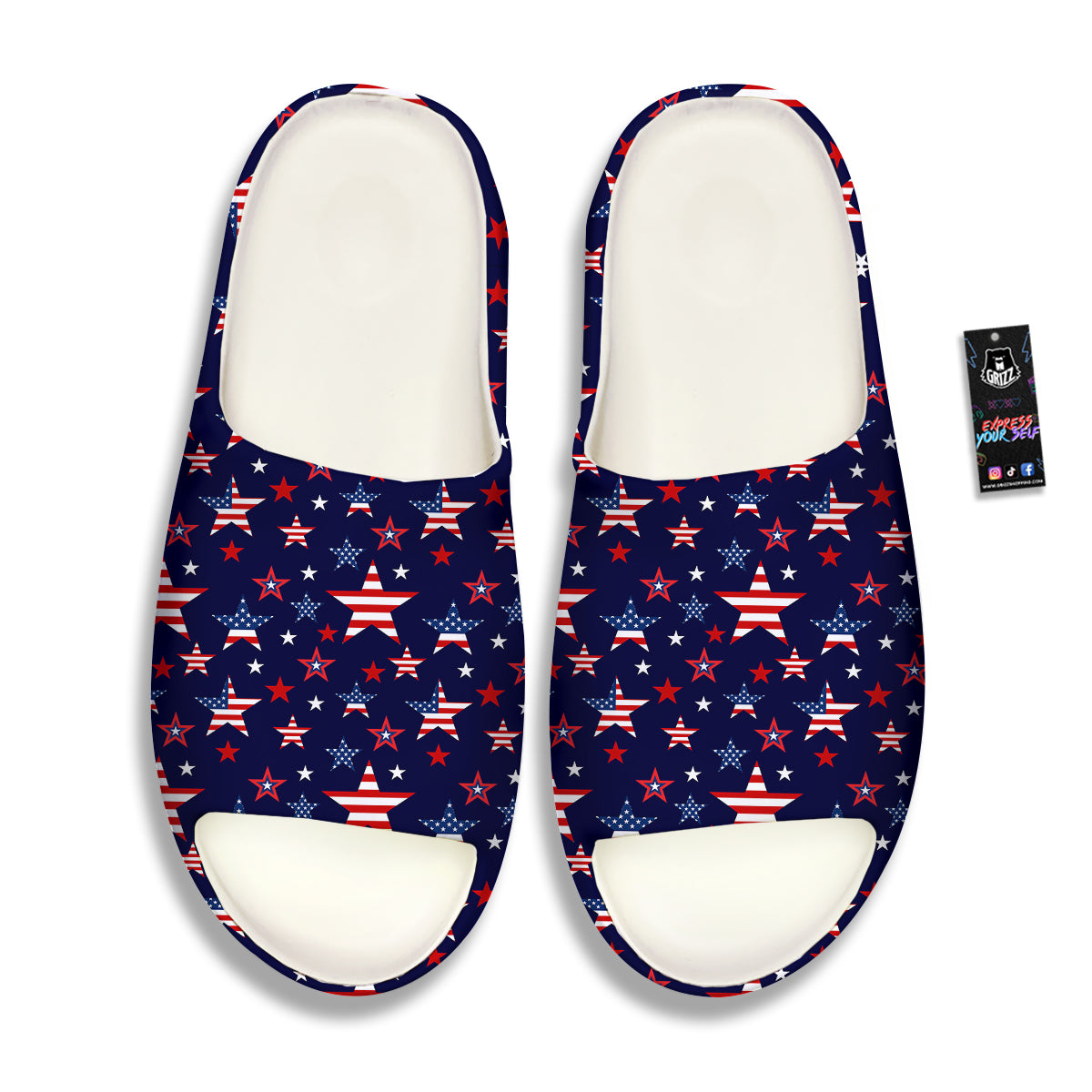 American Star Print Pattern Sandals-grizzshop
