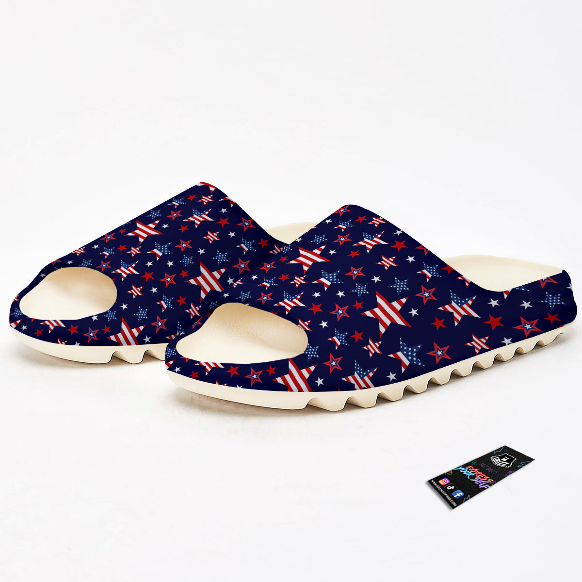 American Star Print Pattern Sandals-grizzshop