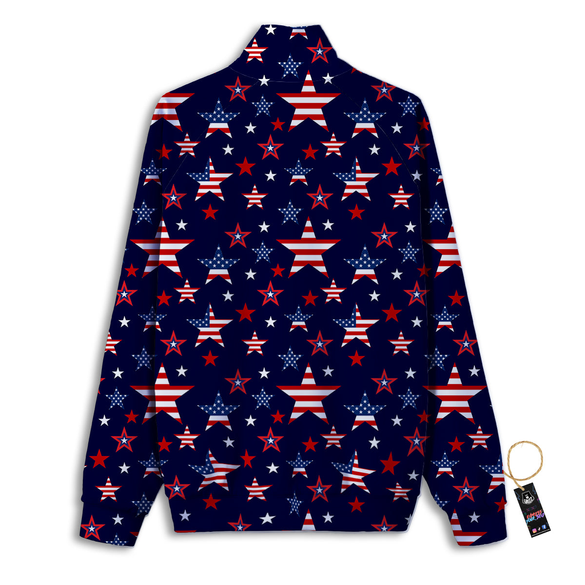 American Star Print Pattern Track Jacket-grizzshop