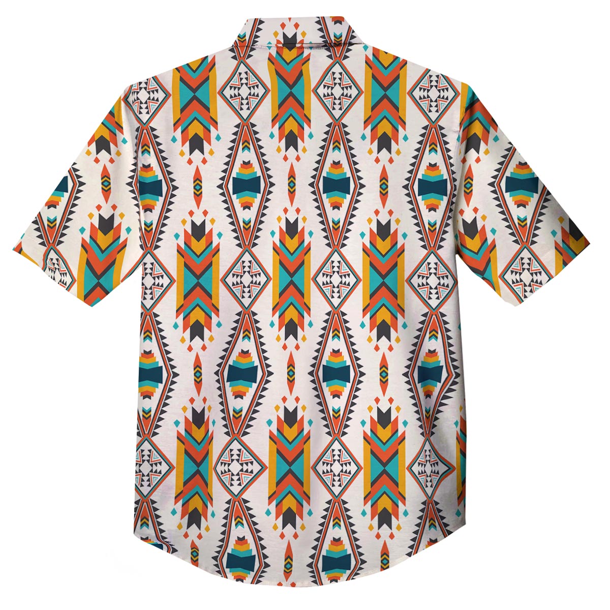 American Tribal Native Print Pattern Button Up Shirt-grizzshop