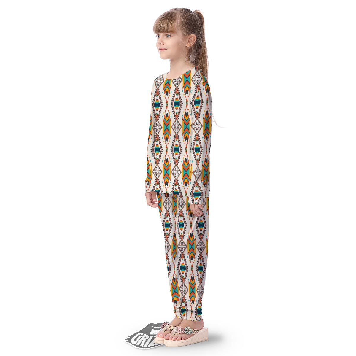 American Tribal Native Print Pattern Kid's Pajamas-grizzshop