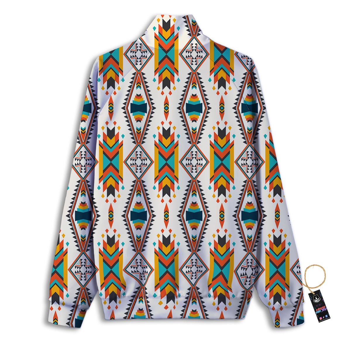 American Tribal Native Print Pattern Track Jacket-grizzshop