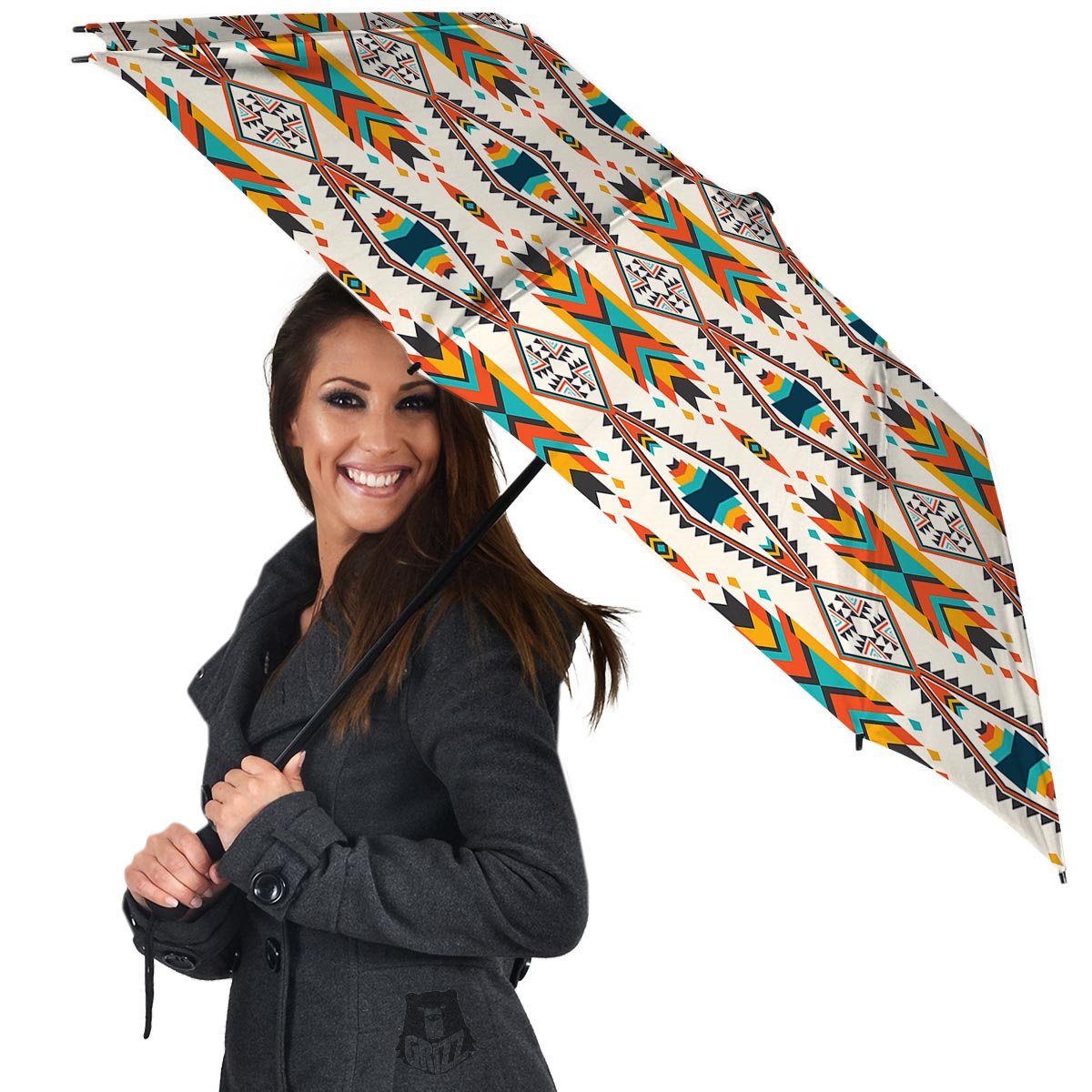 American Tribal Native Print Pattern Umbrella-grizzshop