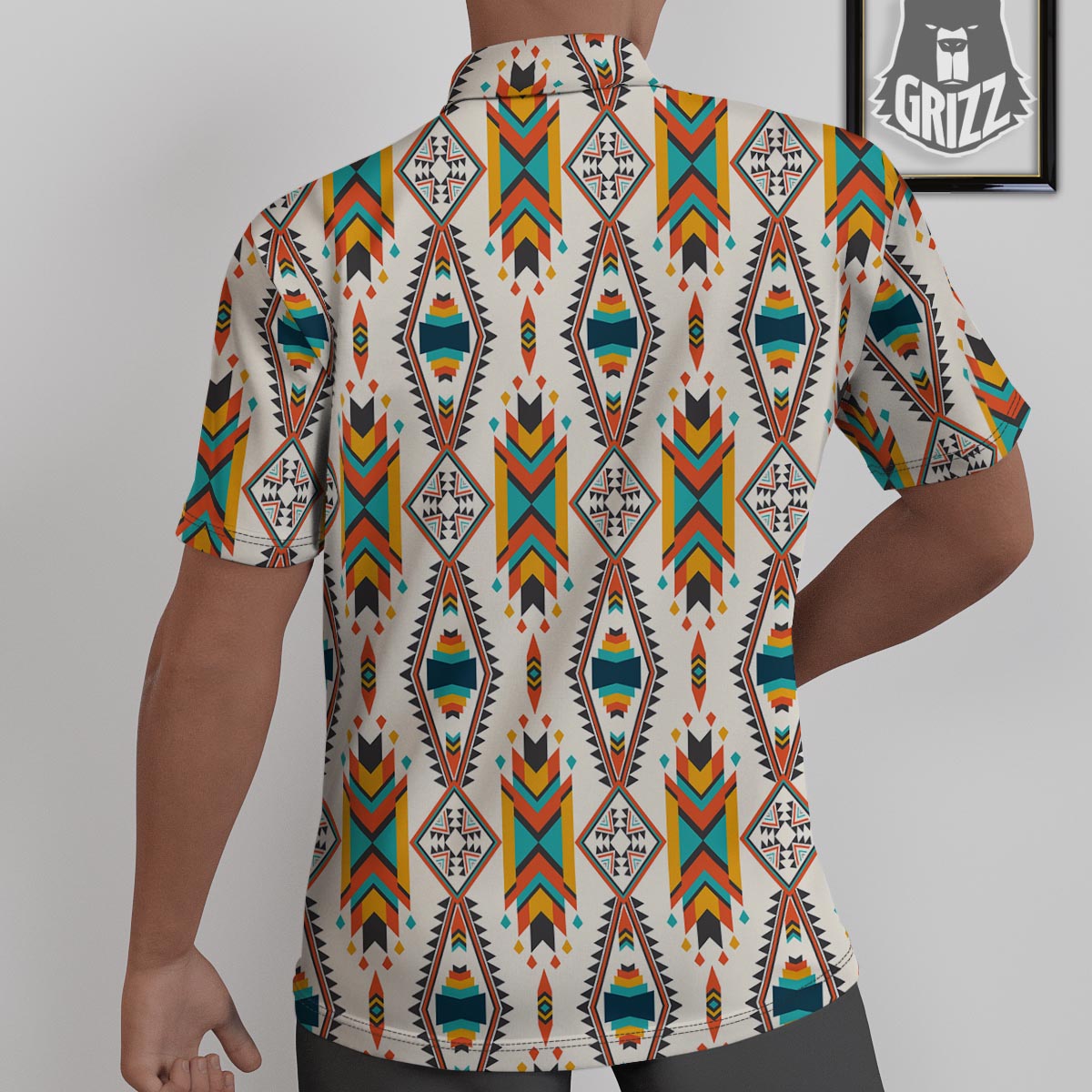 American Tribal Native Print Pattern Untucked Shirts-grizzshop