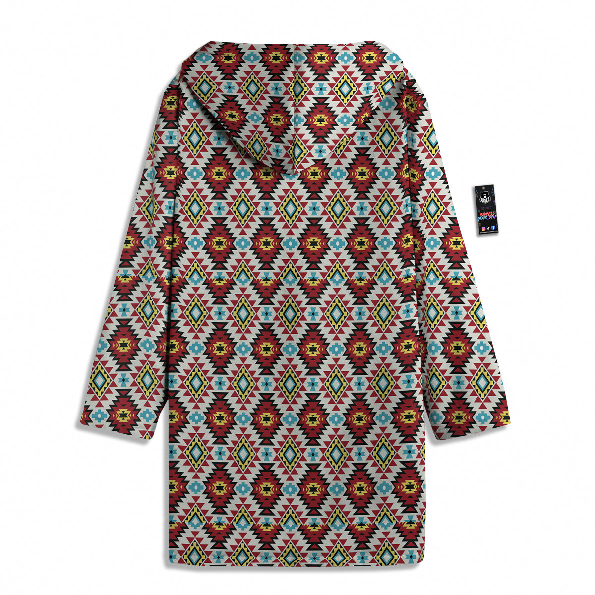 American Turquoise Native Print Pattern Men's Windbreaker Jacket-grizzshop