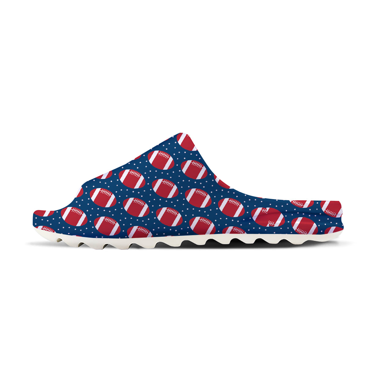 American Football Ball Print Pattern Sandals-grizzshop
