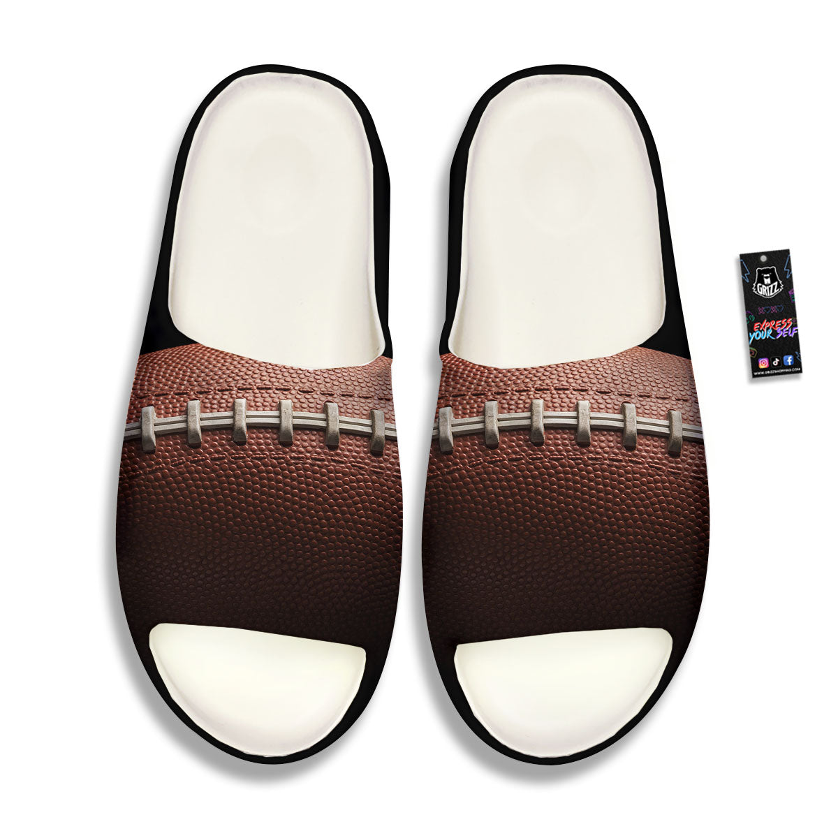American Football Print Ball Sandals-grizzshop