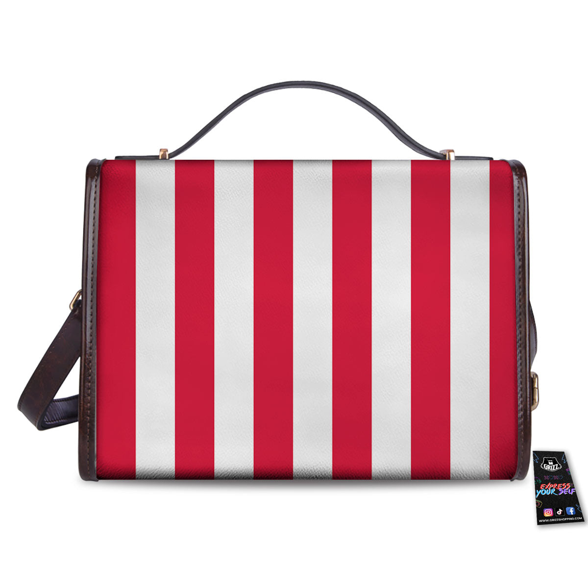 American Military Flag Print Women's Satchel Bag