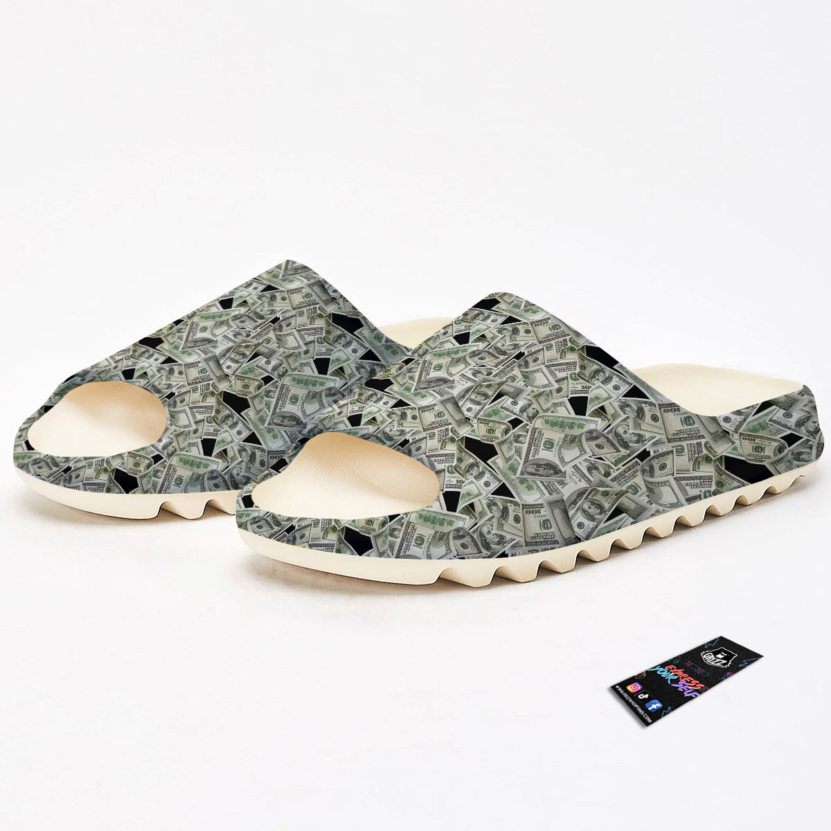 American Money US Dollars Print Pattern Sandals-grizzshop