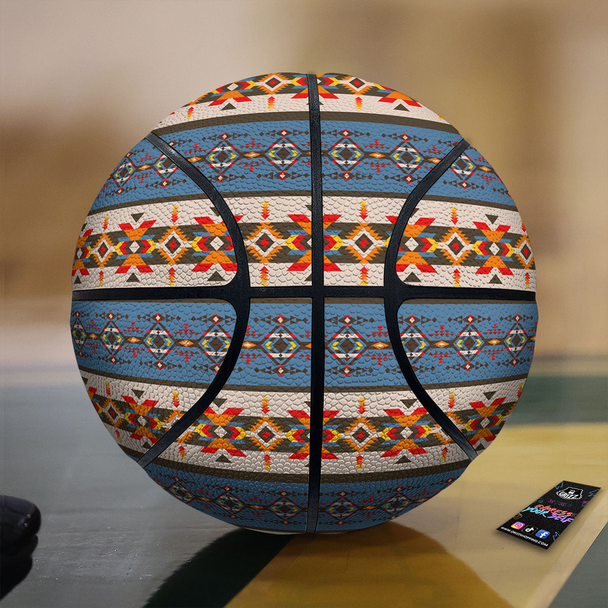 American Native Tribal Navajo Print Basketball