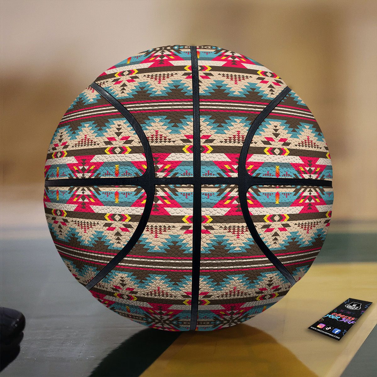 American Native Tribal Print Pattern Basketball