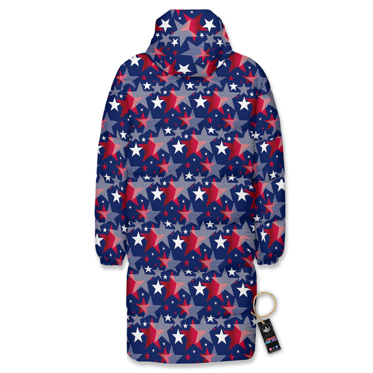 American Star 4th of July Print Pattern Long Down Jacket