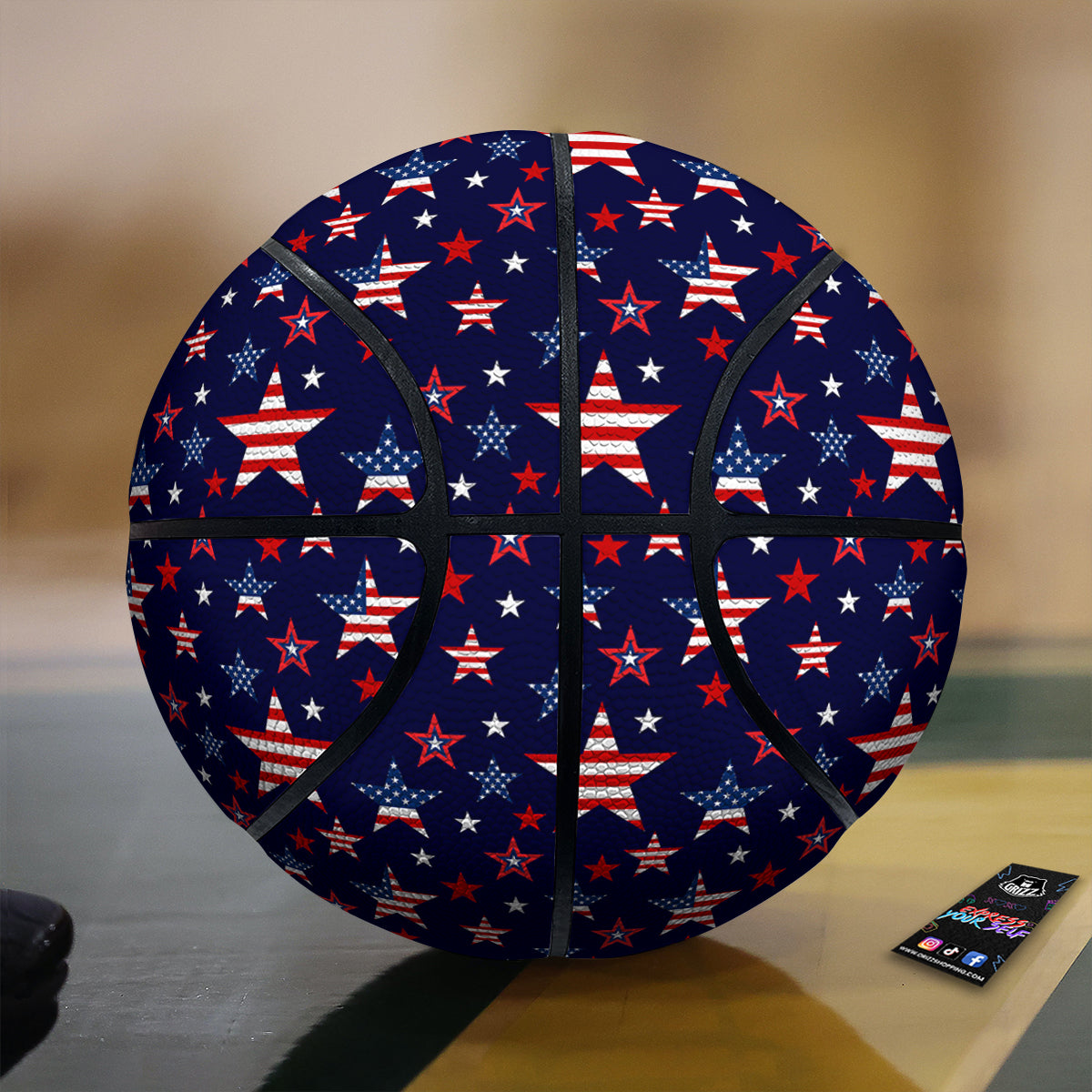 American Star Print Pattern Basketball