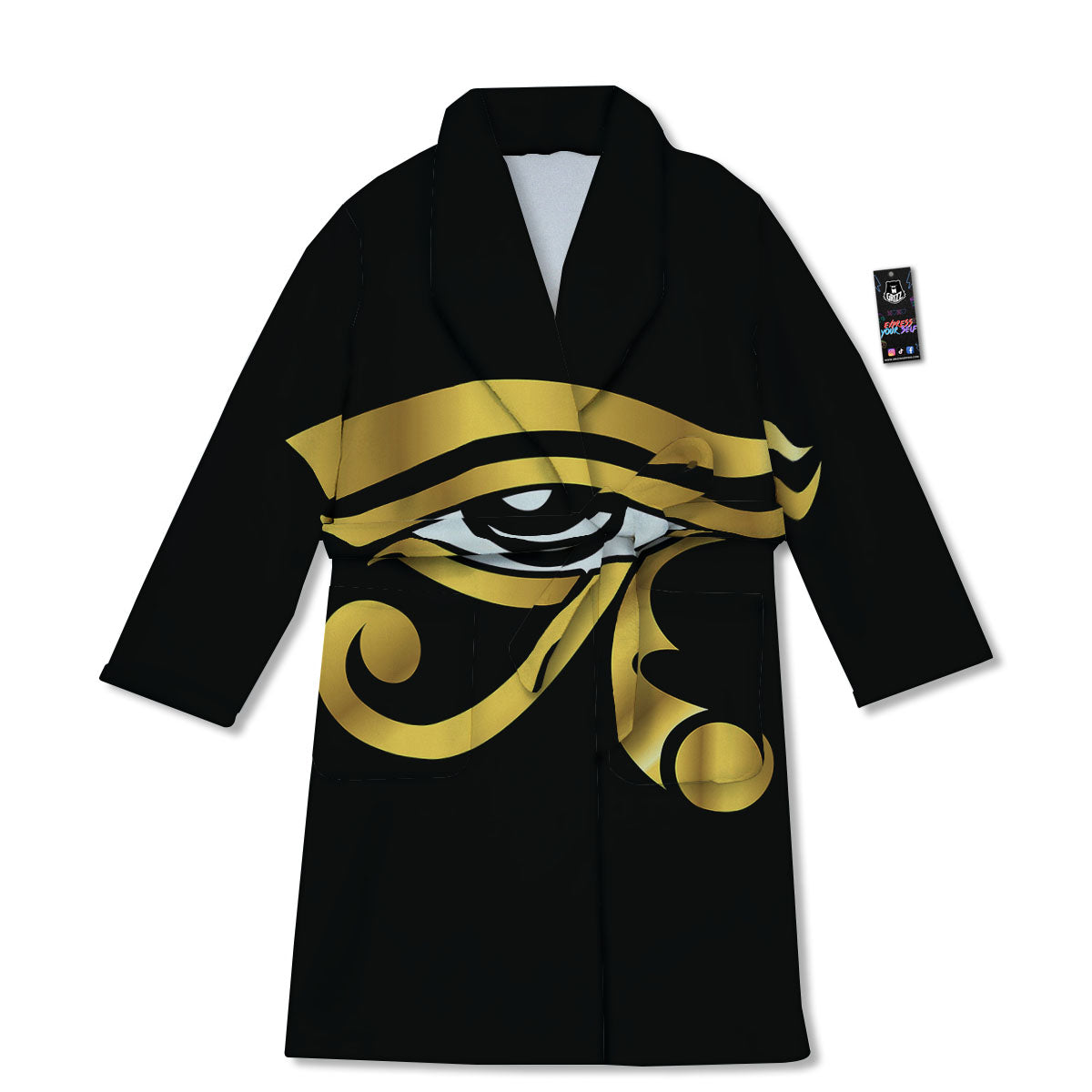 Amulet Eye Of Horus Print Bathrobe-grizzshop