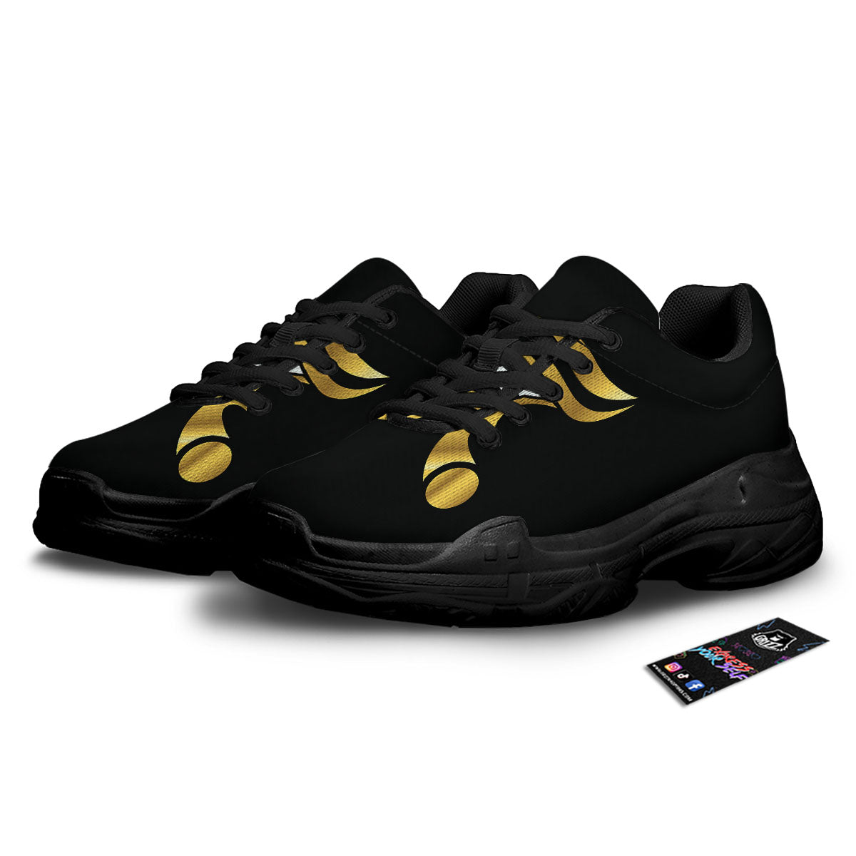 Amulet Eye Of Horus Print Black Chunky Shoes-grizzshop