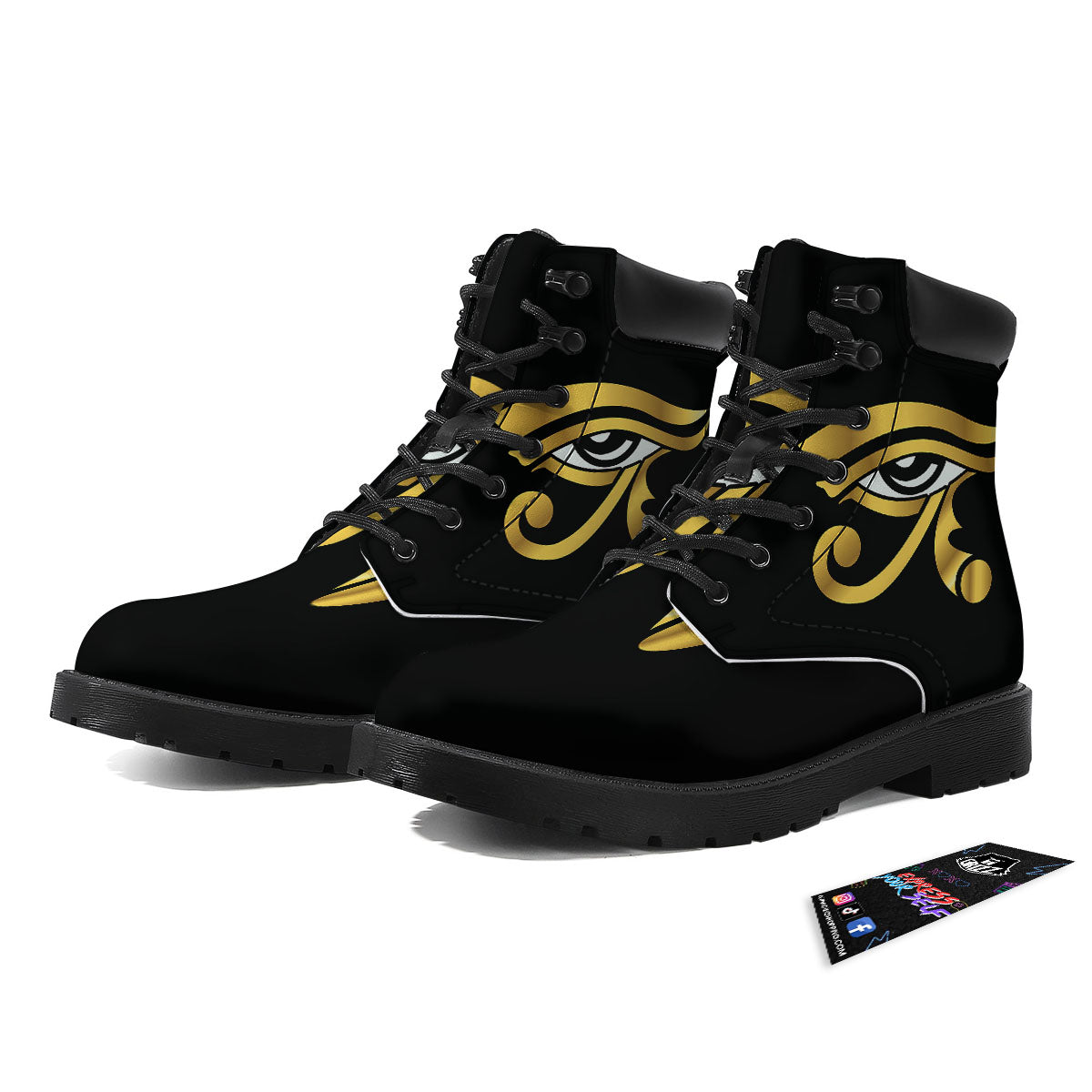 Amulet Eye Of Horus Print Boots-grizzshop