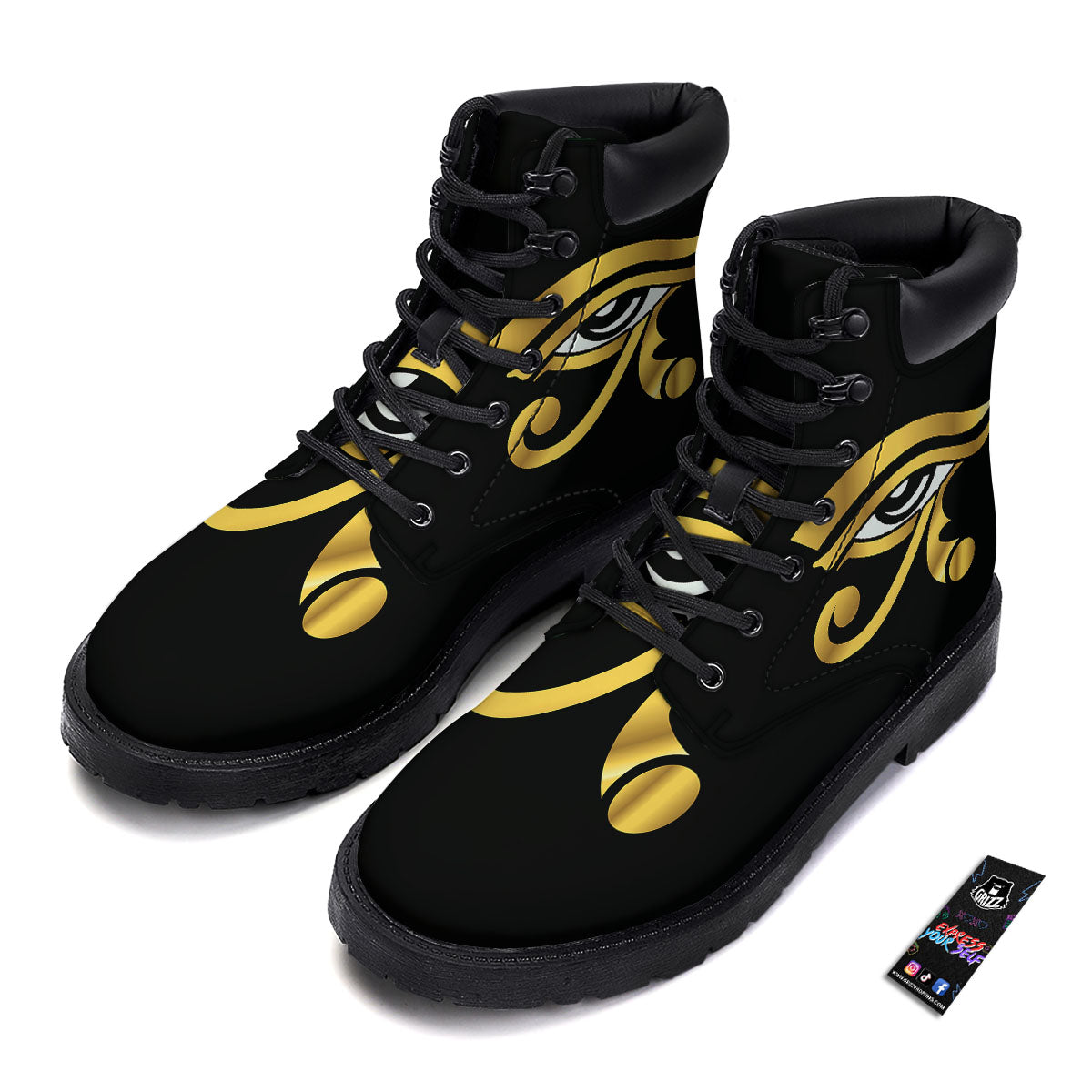 Amulet Eye Of Horus Print Boots-grizzshop